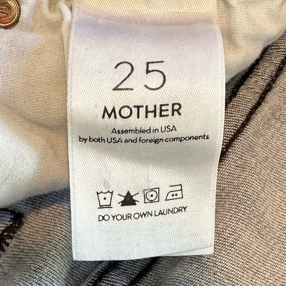 MOTHER The Zip Stunner Two Step Fray Gray Denim Jeans Women’s Size 25 - Picture 10 of 13